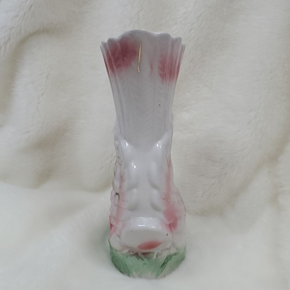 Vintage Majolica vase duck planter ceramic - Picture 4 of 8